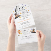 Little Boo Halloween Diaper Raffle All In One Einladung (Abreißen)