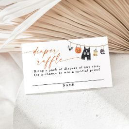 Little Boo Halloween Diaper Raffle Card Begleitkarte