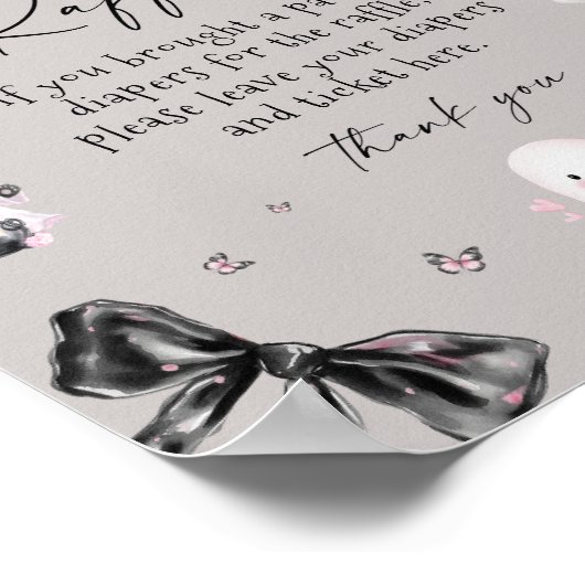 Little Boo Halloween Diaper Raffle Poster (Ecke)