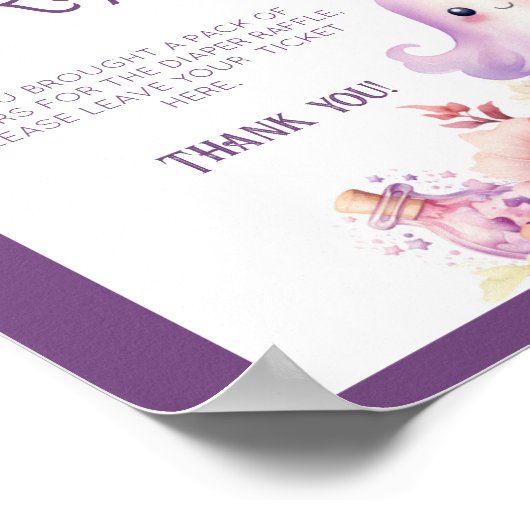 Little Boo Halloween Diaper Tombolendusche Poster (Ecke)