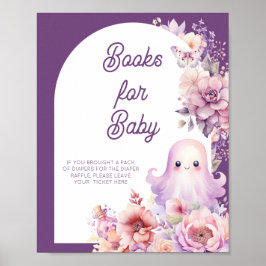 Little Boo Halloween Fall Floral Books für Baby Poster