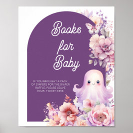 Little Boo Halloween Fall Floral Books für Baby Poster