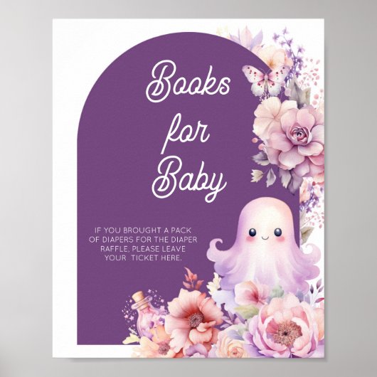 Little Boo Halloween Fall Floral Books für Baby Poster (Vorne)