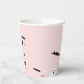 Little Boo Halloween Foto pink Pappbecher (Links)