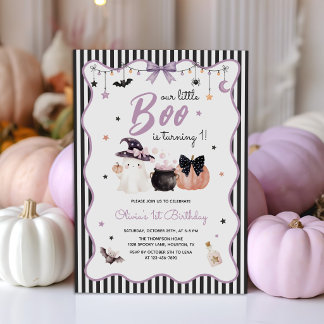 Little Boo Halloween-Geist 1. Geburtstag Einladung