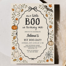 Little Boo Halloween-Geist 1. Geburtstagseinladung