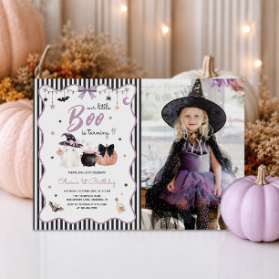 Little Boo Halloween-Geist 1. Geburtstagsfoto Einladung
