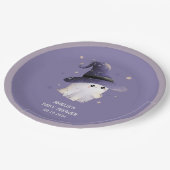 Little Boo Halloween Geist lila Babydusche Pappteller (Schrägansicht)