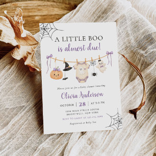 Little Boo Halloween-Geist-Wäscheleine-Baby-Party Einladung