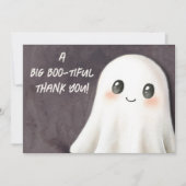 Little Boo Halloween Ghost Baby Dusche Dankeskarte (Vorderseite)