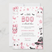 Little Boo Halloween Ghost Baby Dusche Einladung (Vorderseite)