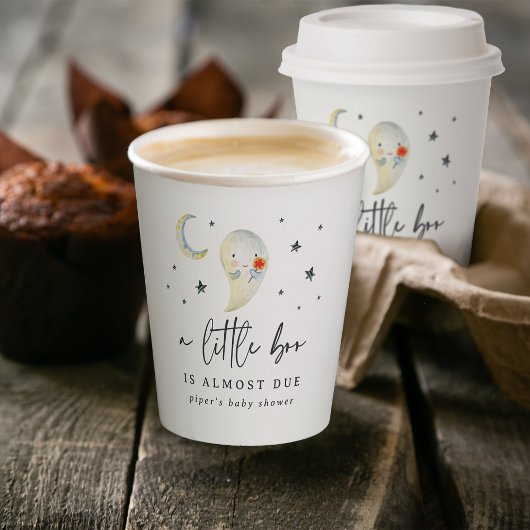 Little Boo Halloween Ghost Baby Shower Pappbecher