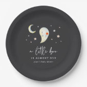 Little Boo Halloween Ghost Baby Shower Pappteller (Vorderseite)