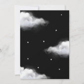 Little Boo Halloween Ghost Black Baby Dusche Einladung (Rückseite)