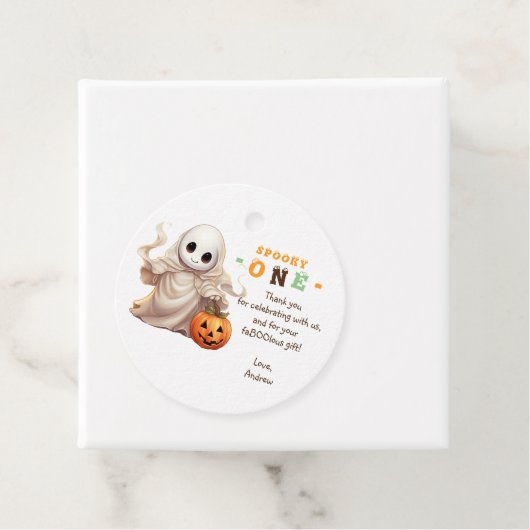 Little Boo Halloween Ghost jedes Alter 1. Geburtst Geschenkanhänger (Beispiel)