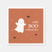 Little Boo Halloween Ghost Orange Babydusche Serviette (Vorderseite)