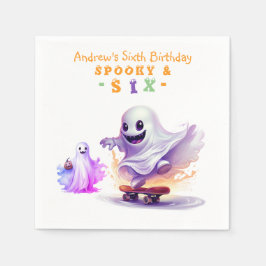 Little Boo Halloween Ghost Skater jedes Alter Gebu Serviette