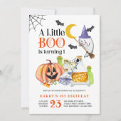 Little Boo Halloween Ghost und Tränke 1. Geburtsta Einladung (Vorderseite)