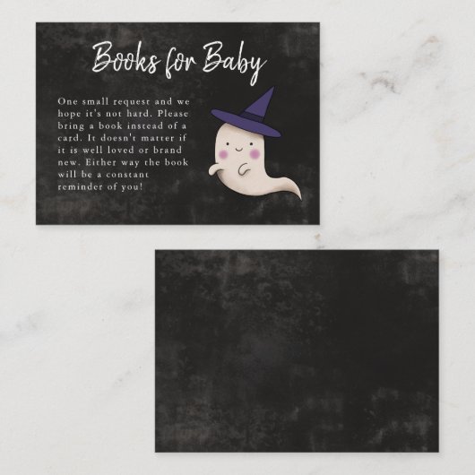 Little Boo Halloween Girl Baby Shower Buy Request Begleitkarte (Vorne/Hinten)