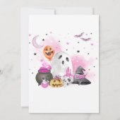 Little Boo Halloween Girl Baby Shower Einladung (Rückseite)