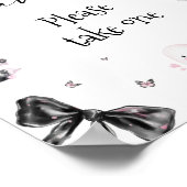 Little Boo Halloween Girl Baby Shower Favoriten Poster (Ecke)