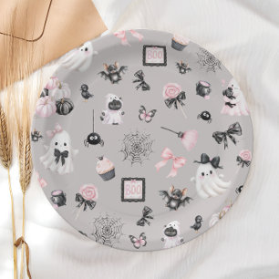 Little Boo Halloween Girl Babydusche Pappteller