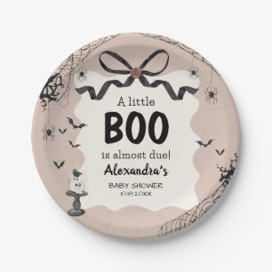 Little Boo Halloween Gothic Baby Shower Pappteller