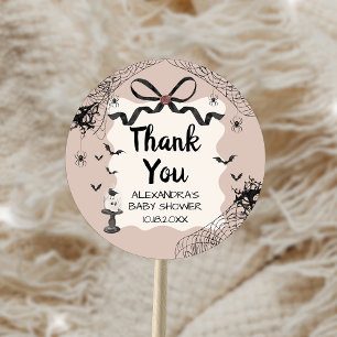 Little Boo Halloween Gothic Babyparty Runder Aufkleber