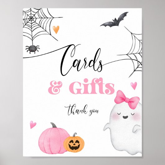 Little Boo halloween Karten und Geschenke Poster (Vorne)