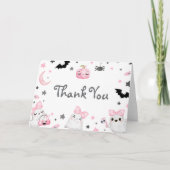 Little Boo Halloween Kinderdusche Danke Karte (Vorderseite)