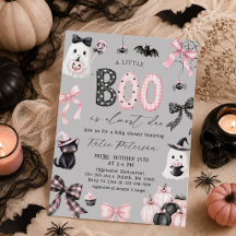 Little Boo Halloween Mädchen Baby Shower Einladung