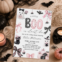 Little Boo Halloween Mädchen Baby Shower Einladung