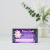 Little Boo Halloween niedlich Ghost-Windelpreisraf Begleitkarte (Stehend Vorderseite)