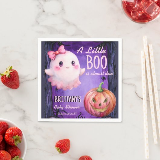 Little Boo Halloween niedliche Geisterdusche Serviette (Beispiel)