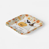 Little Boo Halloween Pattern Baby Dusche Pappteller (Gewinkelt)
