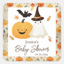 Little Boo Halloween Pattern Baby Dusche