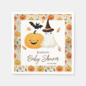 Little Boo Halloween Pattern Baby Dusche Serviette (Vorderseite)
