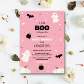 Little Boo Halloween Pink Girl Baby Dusche Einladung