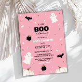Little Boo Halloween Pink Girl Baby Dusche Einladung