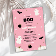 Little Boo Halloween Pink Girl Baby Dusche