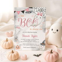 Little Boo Halloween Pink Girl Ghost Baby Dusche
