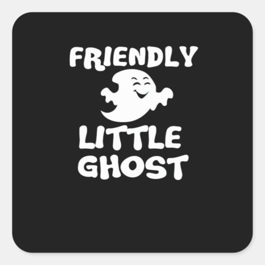 Little Boo Halloween Print Quadratischer Aufkleber (Vorderseite)