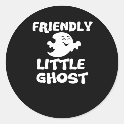 Little Boo Halloween Print Runder Aufkleber (Vorderseite)