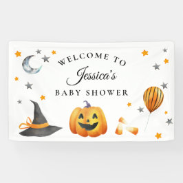 Little Boo Halloween Pumpkin Baby Dusche Willkomme Banner