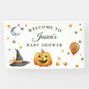 Little Boo Halloween Pumpkin Baby Dusche Willkomme Banner