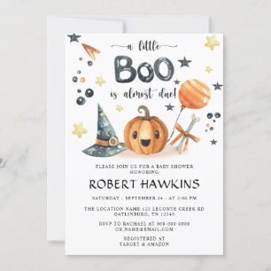 Little Boo Halloween Pumpkin Baby Shower Einladung