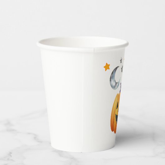 Little Boo Halloween Pumpkin Baby Shower Pappbecher (Rechts)