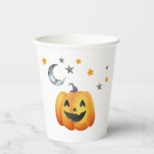 Little Boo Halloween Pumpkin Baby Shower Pappbecher (Vorderseite)