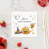 Little Boo Halloween Pumpkin Baby Shower Serviette (Beispiel)