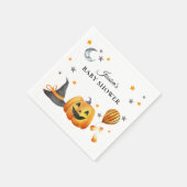 Little Boo Halloween Pumpkin Baby Shower Serviette (Ecke)